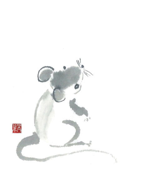 ネズミのイラスト「中西咲葉」のPR画像