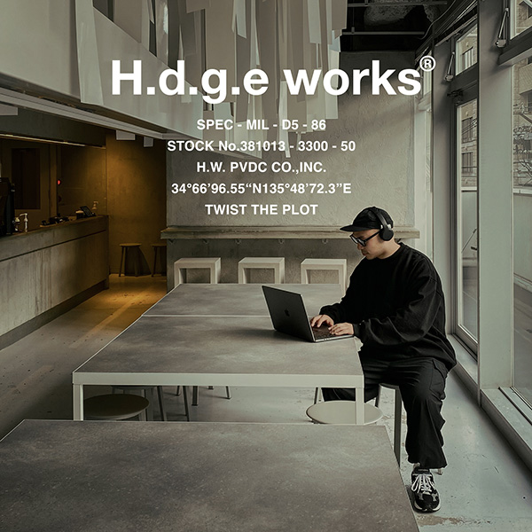 「H.d.g.e works合同会社」のロゴ