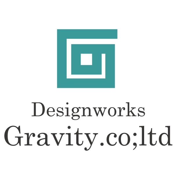 「デザインワークス グラビティ株式会社」のロゴ