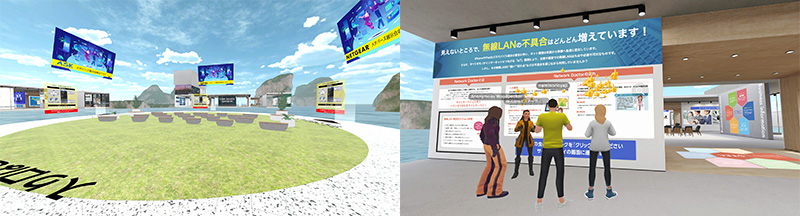 「4社合同展示会」開発画面と接客風景